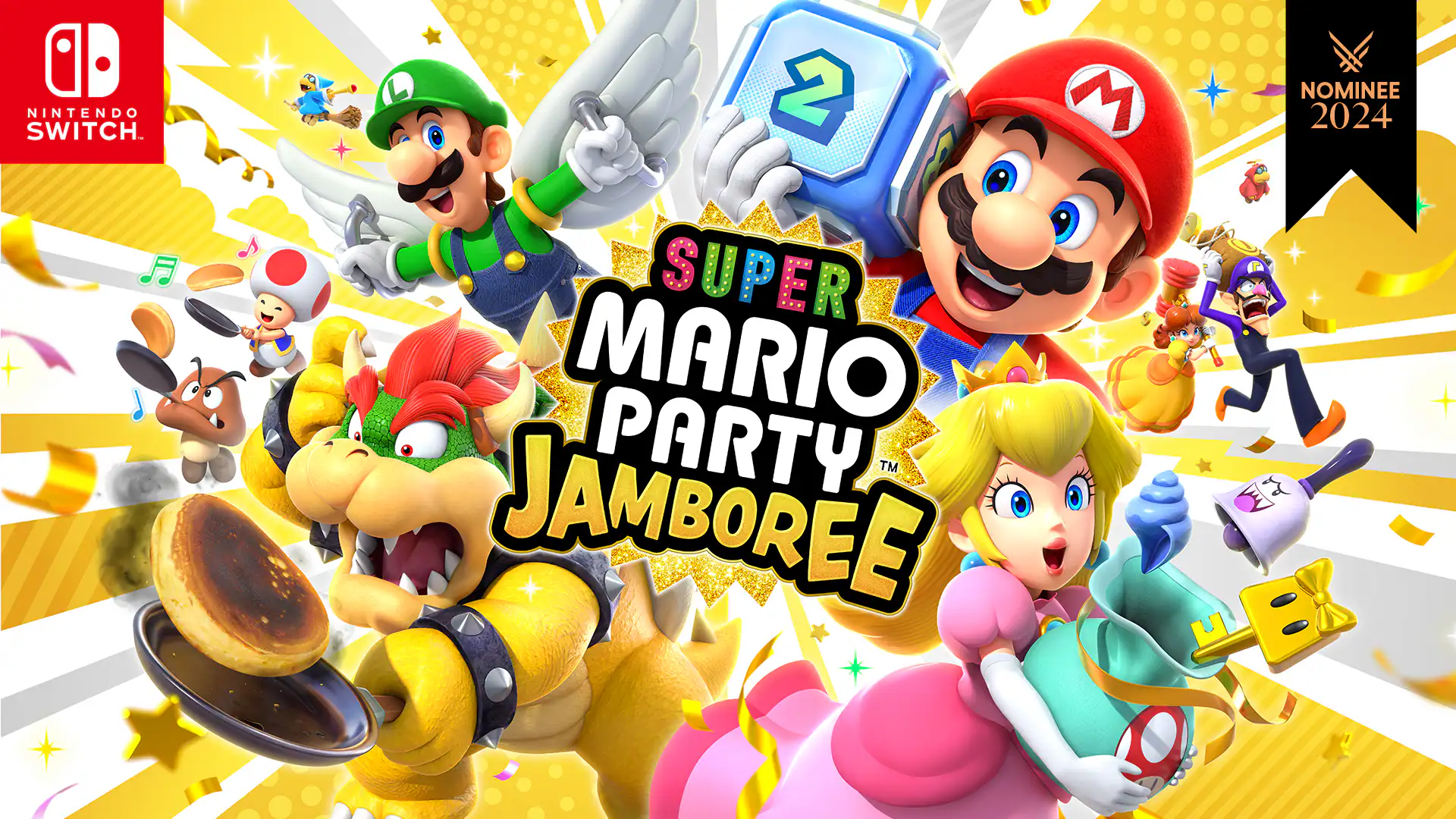 Nintendo Switch. 2024 Nominee. Super Mario Party Jamboree. - E (Everyone)