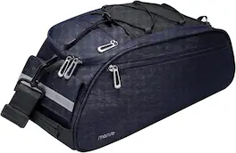 mosiso - Bike Rack Bag Waterproof Bicycle Trunk Pannier Cycling Bike Carrier Backseat Storage Luggage Saddle Shoulder Bag - Navy Blue