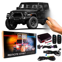 MPC - 4-Button 2-Way Remote Starter For 2020-2025 Jeep Gladiator - Plugin T-Harness - Black