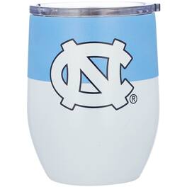 Logo Brands - North Carolina Tar Heels 16oz. Colorblock Stainless Steel Curved Tumbler - Multicolor
