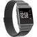 Angle. WITHit - Stainless Steel Mesh Band for Fitbit Ionic - Smoke Gray.