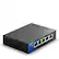 Left. Linksys - 5-Port 10/100/1000 Gigabit Switch - Black/Blue.