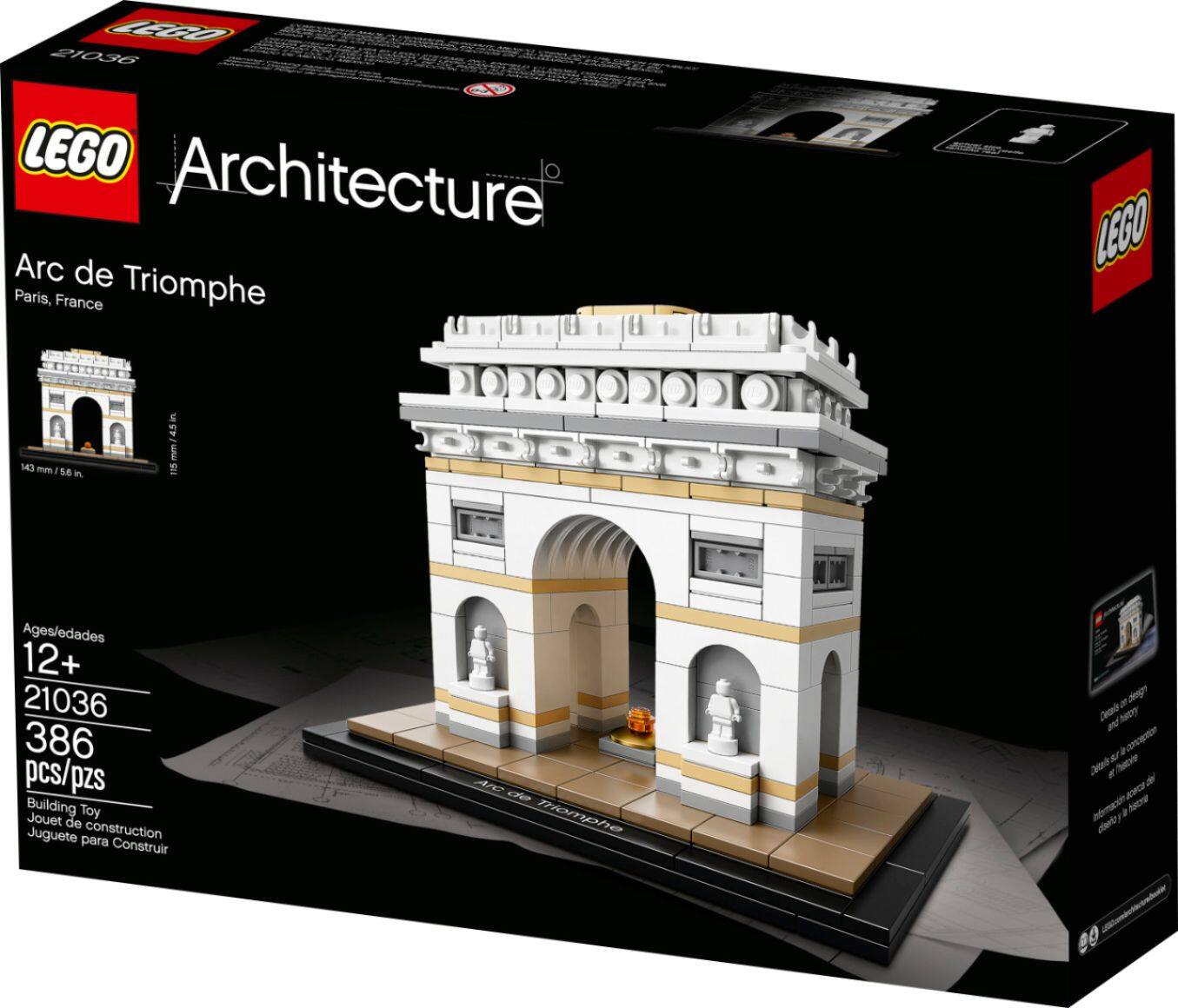 Left. LEGO - Architecture Arc de Triomphe 21036.