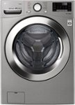 Front. LG - 4.5 Cu. Ft. High-Efficiency Stackable Smart Front Load Washer with Steam and 6Motion Technology - Graphite Steel.