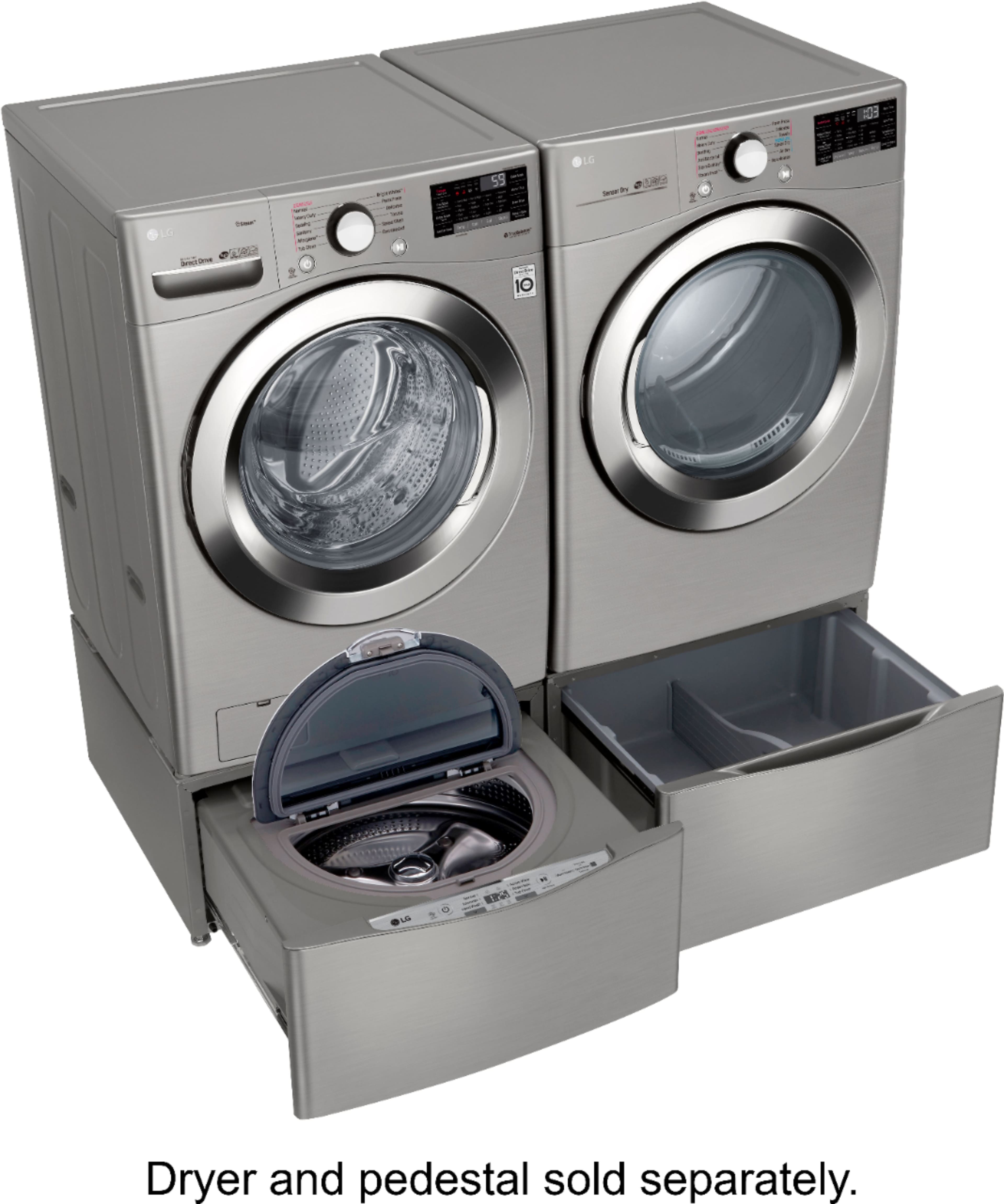 LG 4.5 cu. ft. Stackable SMART Front Load Washer in Graphite Steel