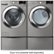 Alt View 15. LG - 4.5 Cu. Ft. High-Efficiency Stackable Smart Front Load Washer with Steam and 6Motion Technology - Graphite Steel.