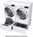 Alt View 12. LG - 7.4 Cu. Ft. Stackable Smart Gas Dryer with Steam and Sensor Dry - White.