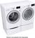 Alt View 12. LG - 7.4 Cu. Ft. Stackable Smart Electric Dryer with Sensor Dry - White.