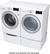 Alt View 17. LG - 7.4 Cu. Ft. Stackable Smart Electric Dryer with Sensor Dry - White.