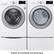 Alt View 6. LG - 7.4 Cu. Ft. Stackable Smart Electric Dryer with Sensor Dry - White.