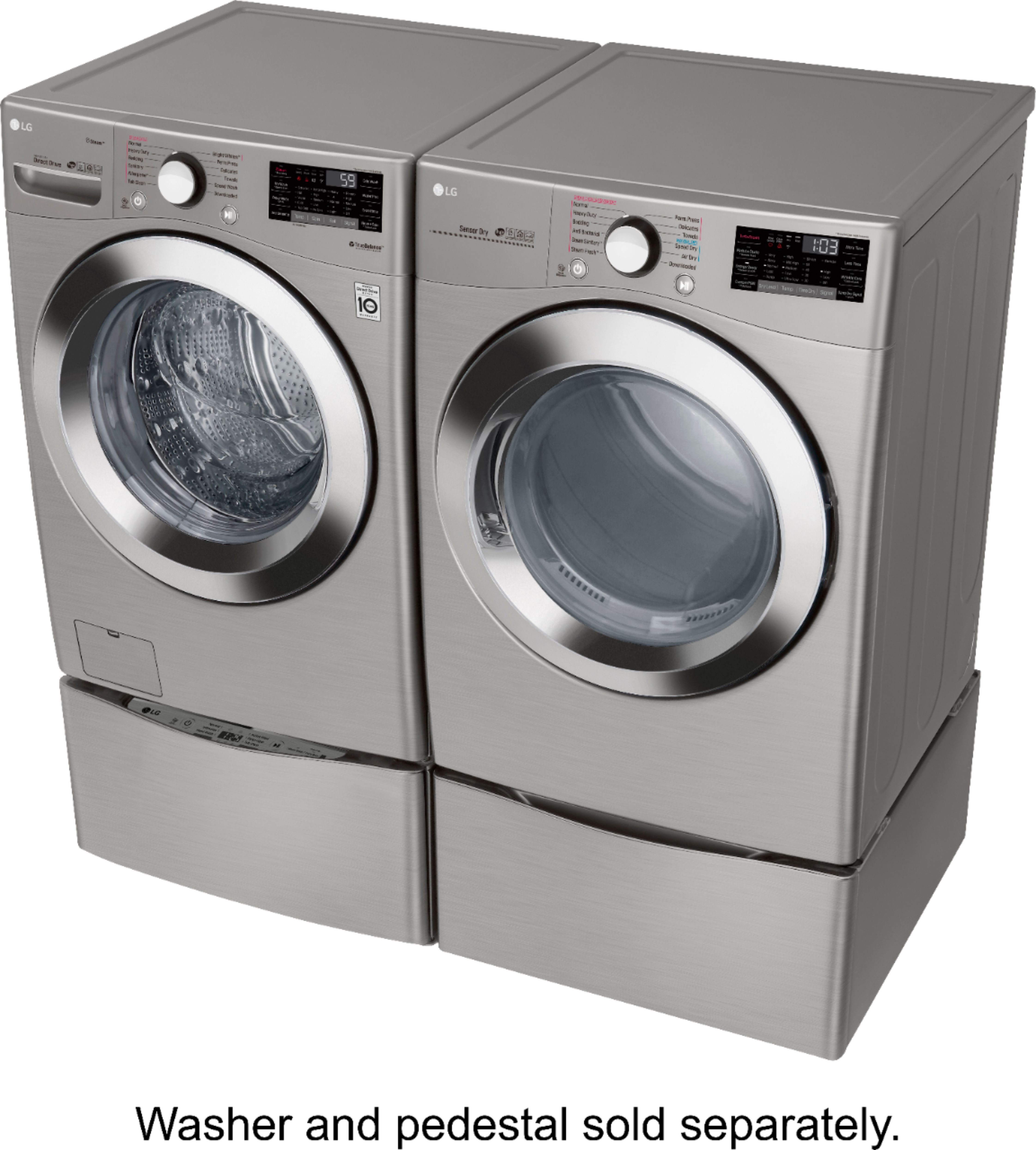LG TrueSteam 7.4 Cu. Ft. 12-Cycle Electric Dryer with  - Best Buy
