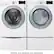 Alt View 6. LG - 7.4 Cu. Ft. Stackable Smart Gas Dryer with Sensor Dry - White.