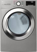 LG - 7.4 Cu. Ft. 12-Cycle Smart Wi-Fi Gas SteamDryer with Sensor Dry and TurboSteam - Graphite Steel - Front_Standard