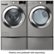 Alt View Zoom 12. LG - 7.4 Cu. Ft. 12-Cycle Smart Wi-Fi Gas SteamDryer with Sensor Dry and TurboSteam - Graphite steel.