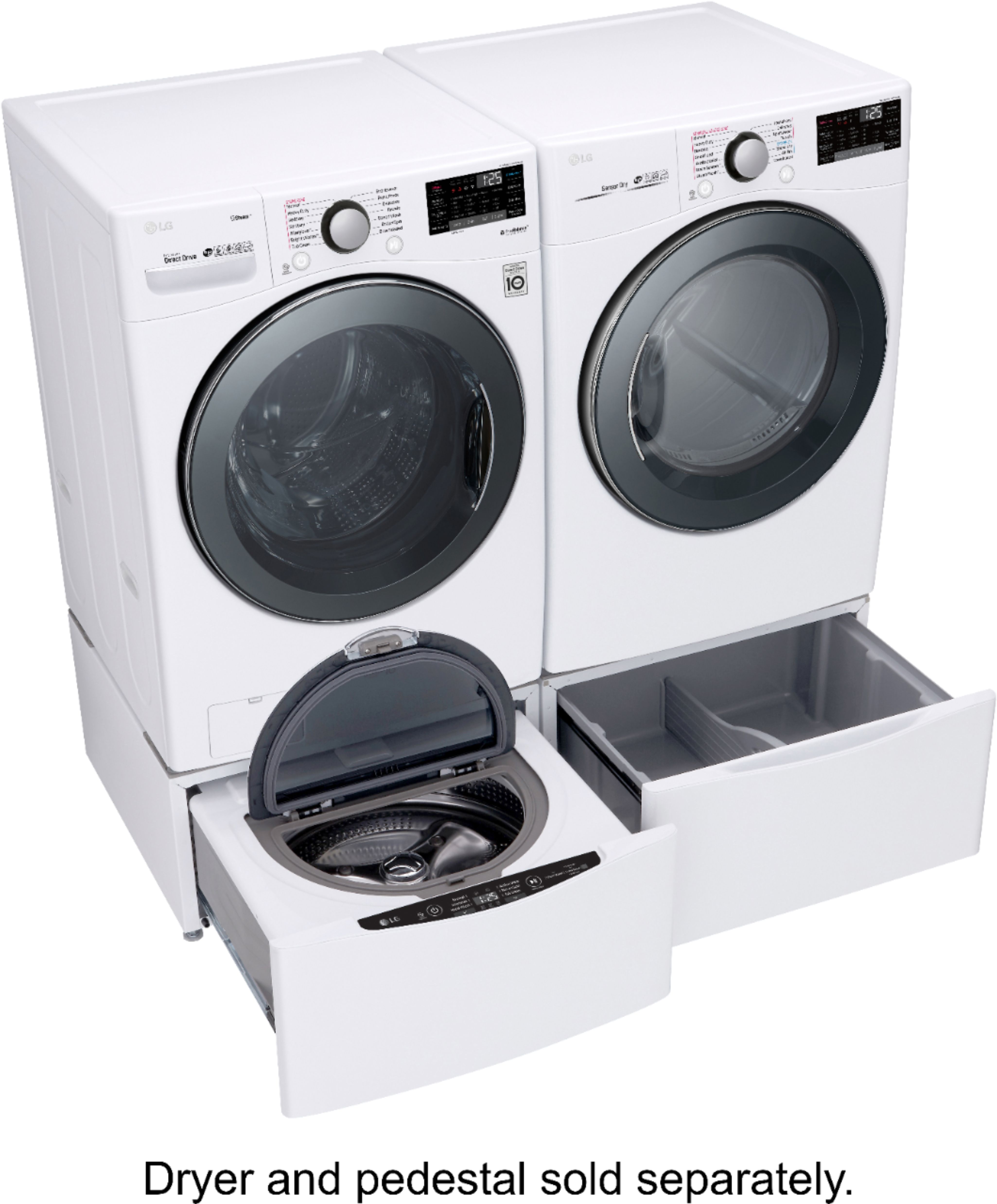 LG 4-cu ft High Efficiency Stackable Front-Load Washer (White