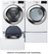 Alt View Zoom 13. LG - 7.4 Cu. Ft. 12-Cycle Smart Wi-Fi Electric SteamDryer - Sensor Dry and TurboSteam - White.