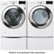Alt View Zoom 6. LG - 7.4 Cu. Ft. 12-Cycle Smart Wi-Fi Electric SteamDryer - Sensor Dry and TurboSteam - White.