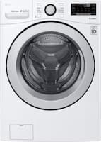 LG - 4.5 Cu. Ft. 10-Cycle Front-Loading Smart Wi-Fi Washer with 6Motion Technology - White - Front_Zoom