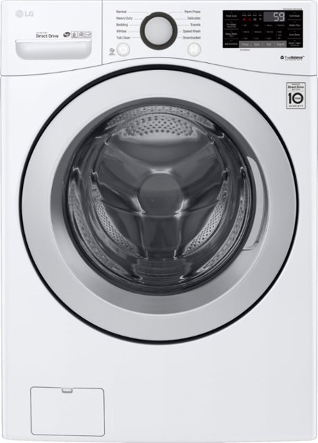 LG – 4.5 Cu. Ft. 10-Cycle Front-Loading Smart Wi-Fi Washer with 6Motion Technology – White