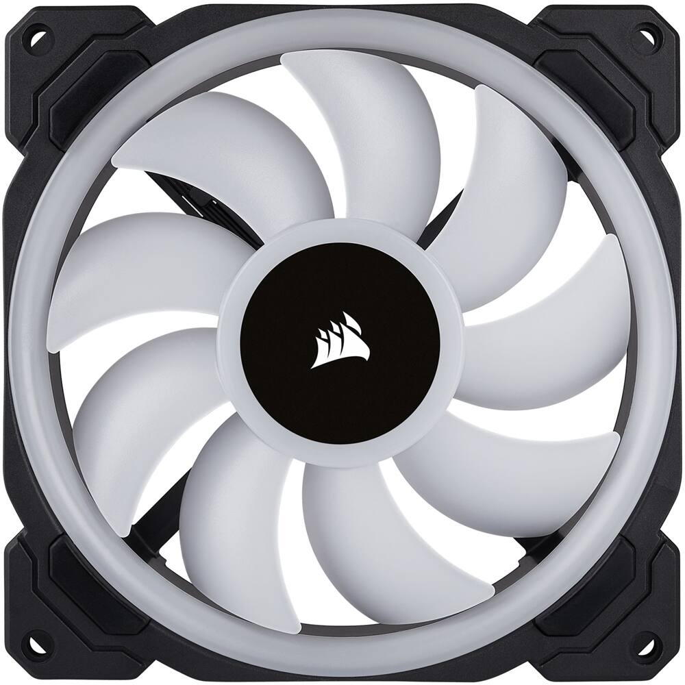 Alt View 12. CORSAIR - LL Series RGB 140mm Computer Case  Fan Kit with RGB Lighting Controller (2-pack) - Black.
