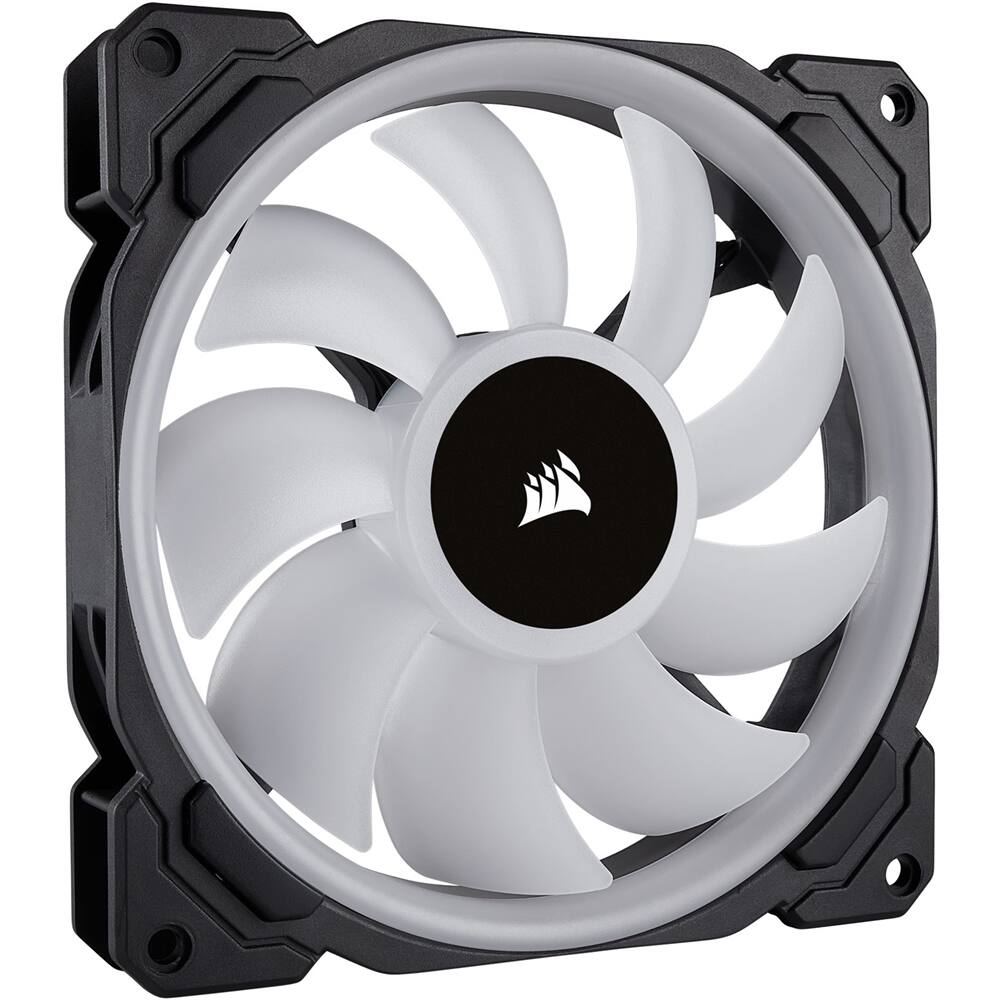 Alt View 13. CORSAIR - LL Series RGB 140mm Computer Case  Fan Kit with RGB Lighting Controller (2-pack) - Black.