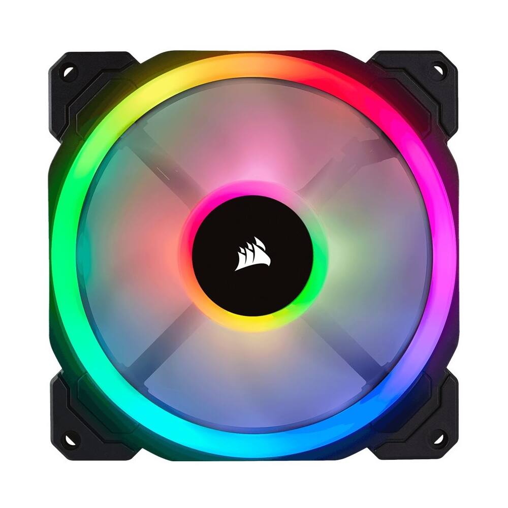 Alt View 17. CORSAIR - LL Series RGB 140mm Computer Case  Fan Kit with RGB Lighting Controller (2-pack) - Black.