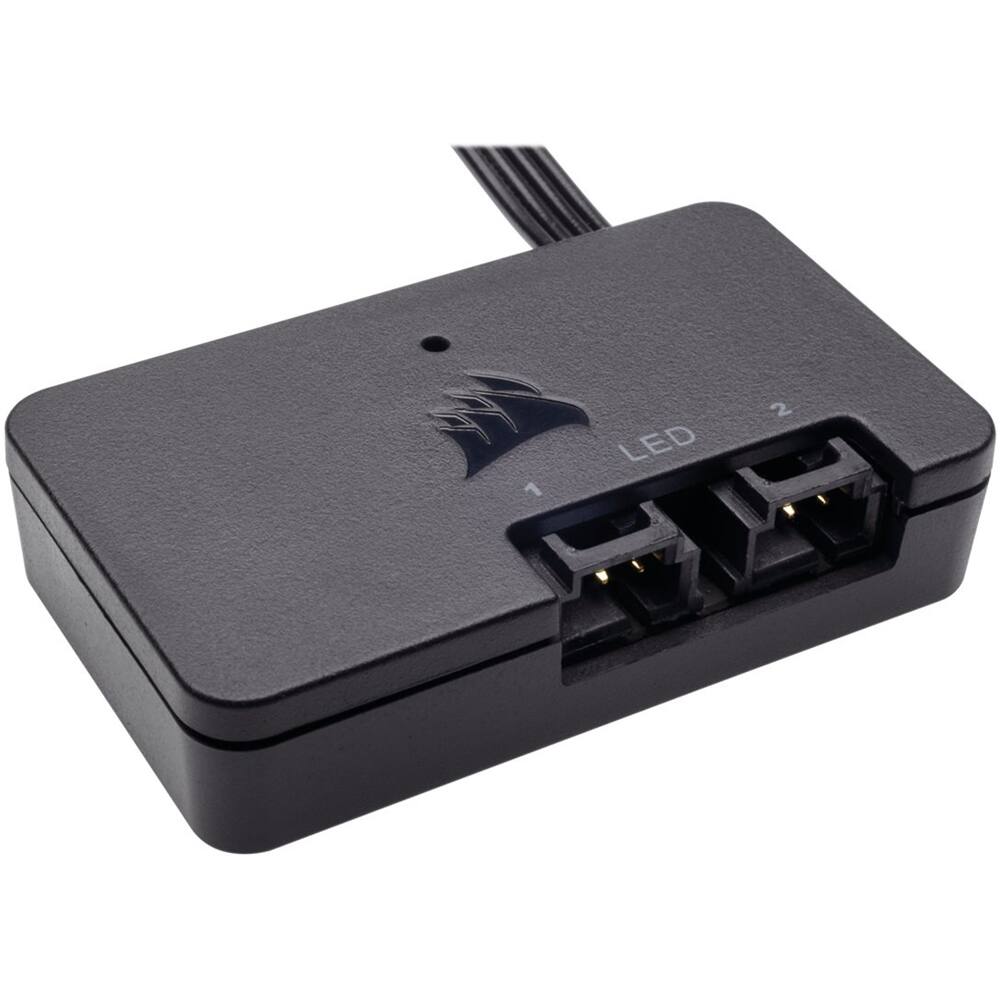 Alt View 18. CORSAIR - LL Series RGB 140mm Computer Case  Fan Kit with RGB Lighting Controller (2-pack) - Black.