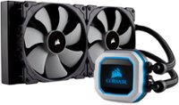 Front Zoom. CORSAIR - Hydro Series 280mm Liquid Cooling System with RGB Lighting - Black/Gray.