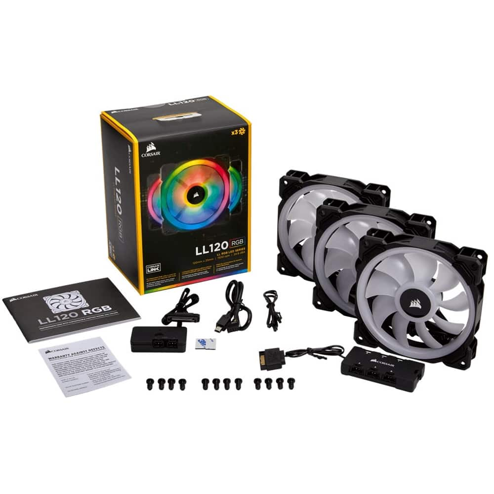 CORSAIR LL Series 120mm Case Cooling Fan Kit with RGB Multi - Best Buy