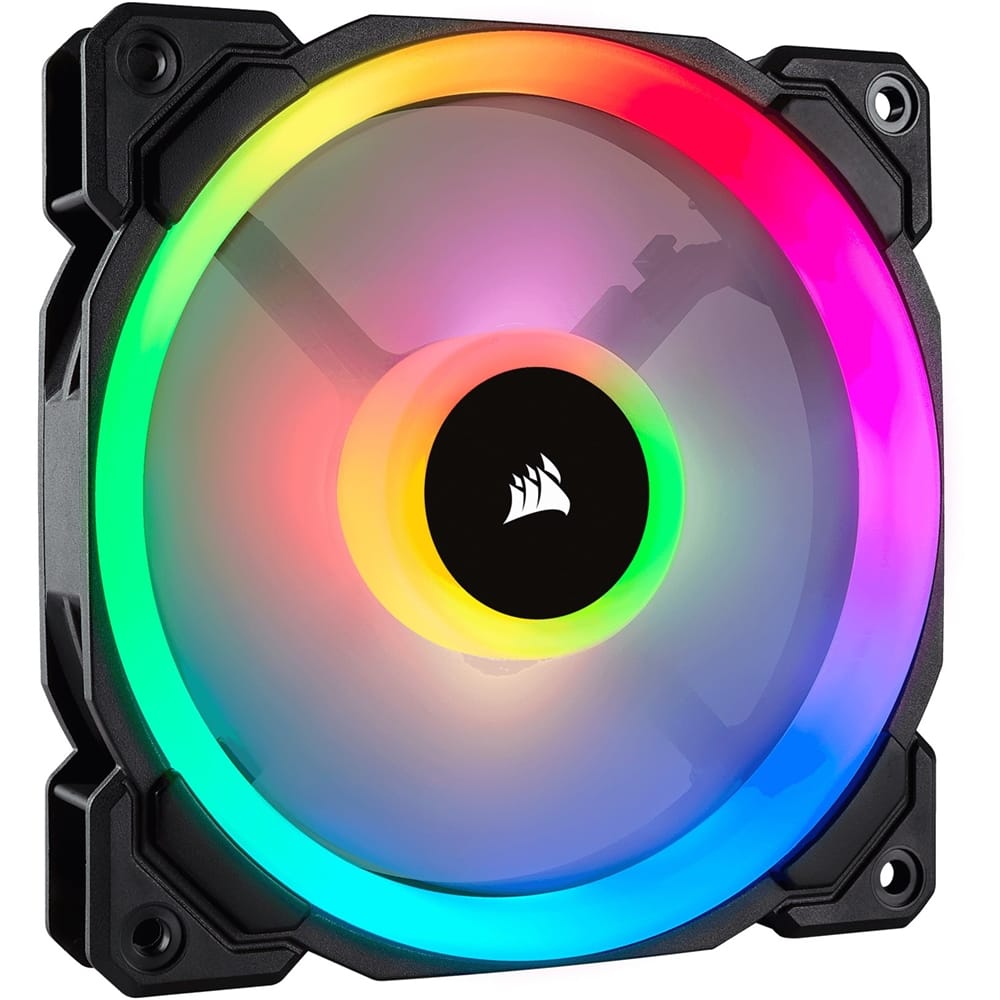 Alt View 14. CORSAIR - LL Series RGB 120mm Computer Case Fan Kit with RGB Lighting Controller (3-pack) - Black.