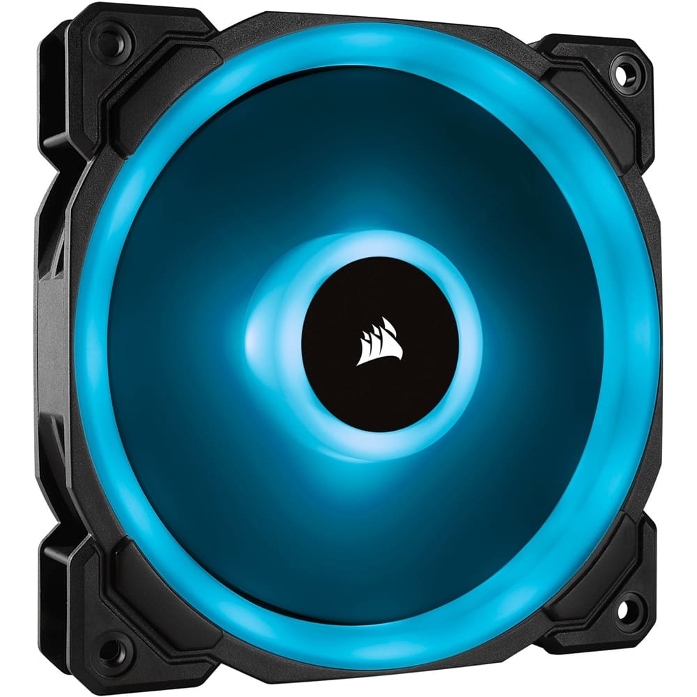 Alt View 15. CORSAIR - LL Series RGB 120mm Computer Case Fan Kit with RGB Lighting Controller (3-pack) - Black.