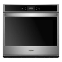 Whirlpool - 30" Built-In Single Electric Convection Wall Oven with Air Fry when Connected - Stainless steel - Front_Zoom