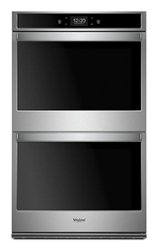 Whirlpool - 30" Built-In Electric Convection Double Wall Oven with Air Fry when Connected - Stainless steel - Front_Zoom