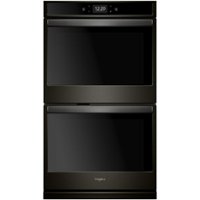 Whirlpool - 30" Built-In Electric Convection Double Wall Oven with Air Fry when Connected - Black Stainless Steel - Front_Zoom