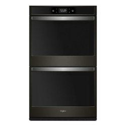 Whirlpool - 30" Built-In Electric Convection Double Wall Oven with Air Fry when Connected - Black Stainless Steel - Front_Zoom
