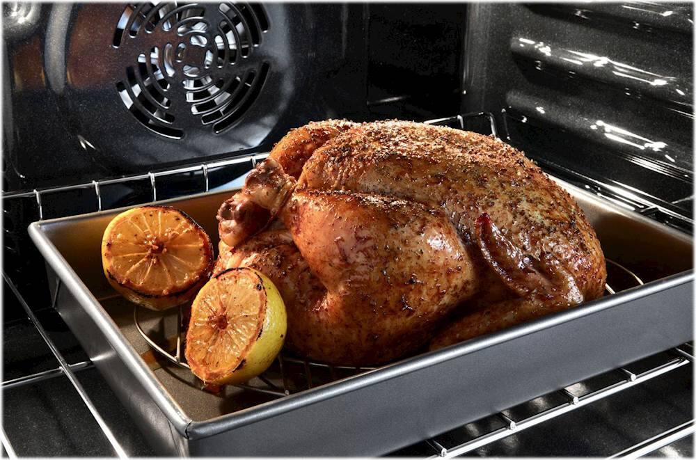 Alt View 13. Whirlpool - 27" Double Electric Convection Wall Oven with Built-In Microwave - Black Stainless Steel.