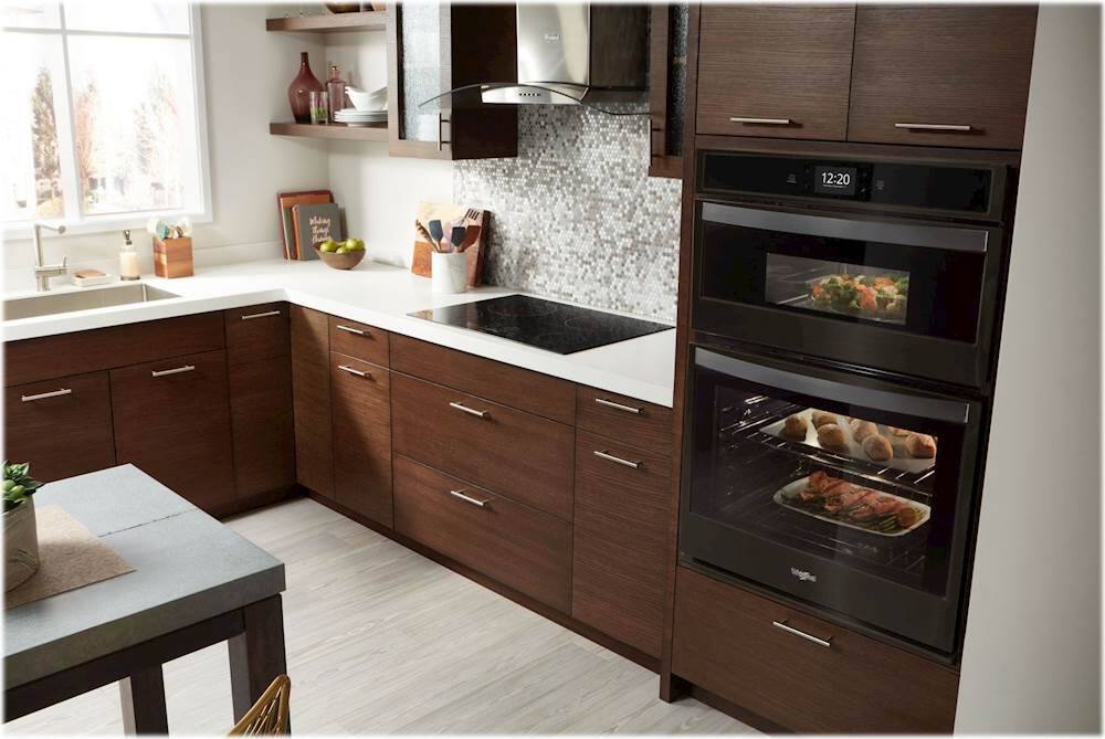 Alt View 17. Whirlpool - 27" Double Electric Convection Wall Oven with Built-In Microwave - Black Stainless Steel.