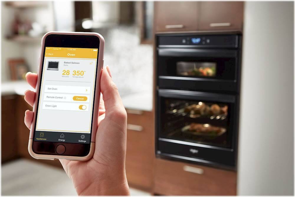 Alt View 19. Whirlpool - 27" Double Electric Convection Wall Oven with Built-In Microwave - Black Stainless Steel.