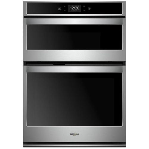 Whirlpool - 27" Double Electric Convection Wall Oven with Built-In Microwave - Stainless Steel