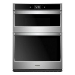Whirlpool - 27" Built-In Electric Convection Double Wall Oven with Microwave with Air Fry when Connected - Stainless steel - Front_Zoom