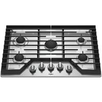 Whirlpool - 30" Gas Cooktop - Stainless Steel - Front_Zoom