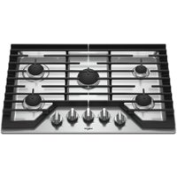 Whirlpool - 30" Gas Cooktop - Stainless steel - Front_Zoom