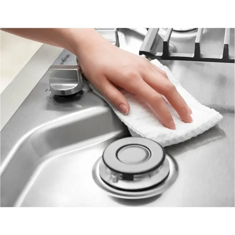 Alt View 16. Whirlpool - 36" Gas Cooktop - Stainless Steel.