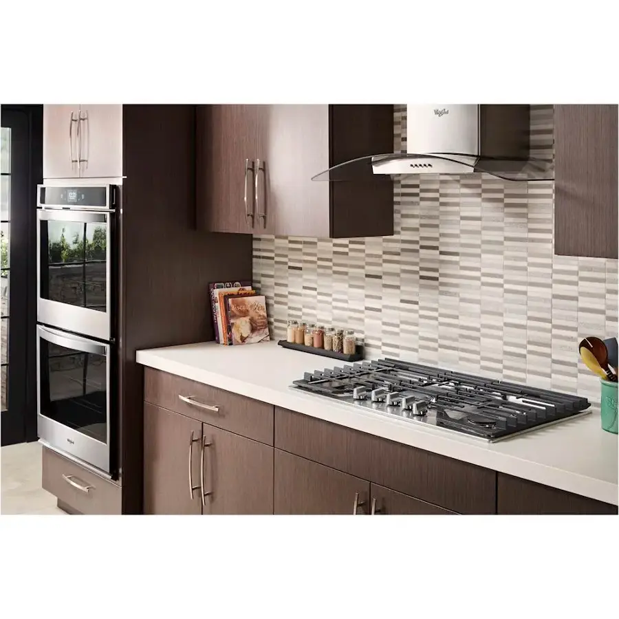 Alt View 17. Whirlpool - 36" Gas Cooktop - Stainless Steel.
