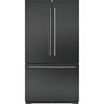 Bosch - 800 Series 20.7 Cu. Ft. Bottom-Freezer Counter-Depth Refrigerator - Black stainless steel - Front_Standard