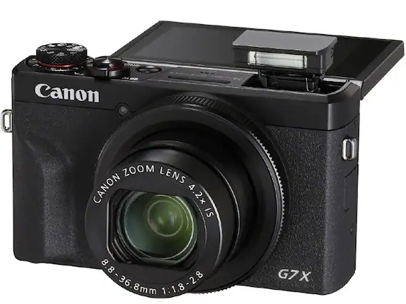 Canon G7X
Canon Zoom Lens 4.2x IS
8.8-36.8mm 1:1.8-2.8