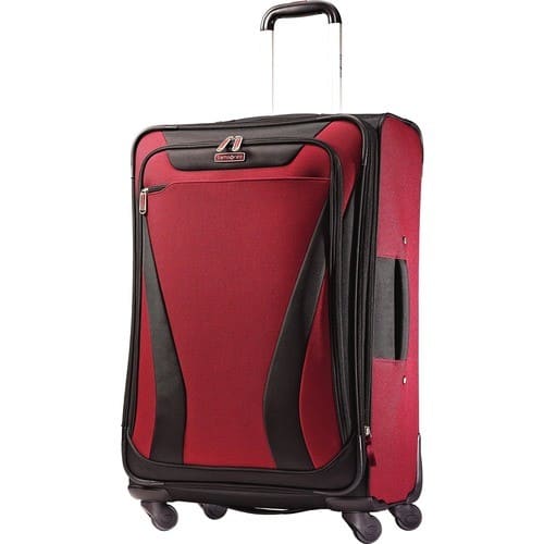 Front Standard. Samsonite - Aspire Travel/Luggage Case (Roller) for Travel Essential - Crimson Red.