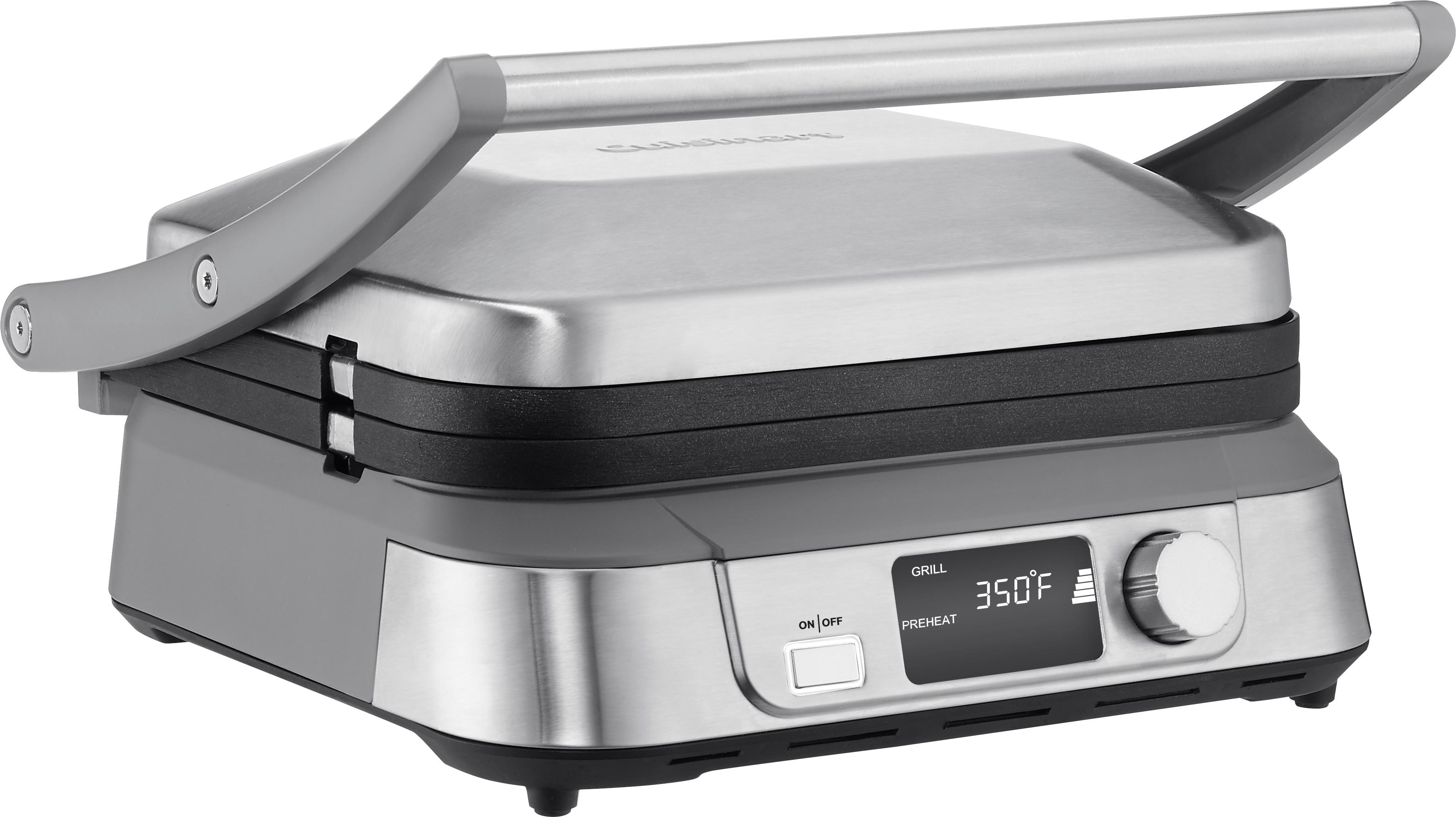 Angle View: Cuisinart - Griddler® FIVE Electric Griddle - Stainless Steel