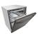 Angle. LG - STUDIO 24" Top Control Smart Wi-Fi Dishwasher - QuadWash - TrueSteam -Steel Tub with Light - Black Stainless Steel.