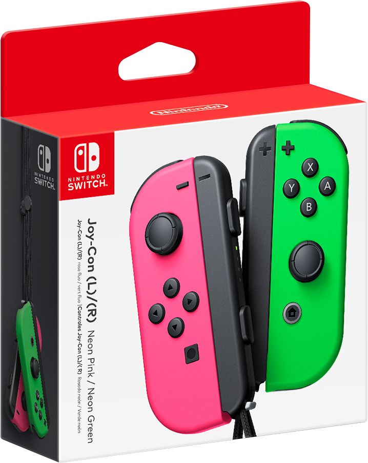 Joy-Con (L/R) Wireless Controllers for Nintendo Switch Neon Pink